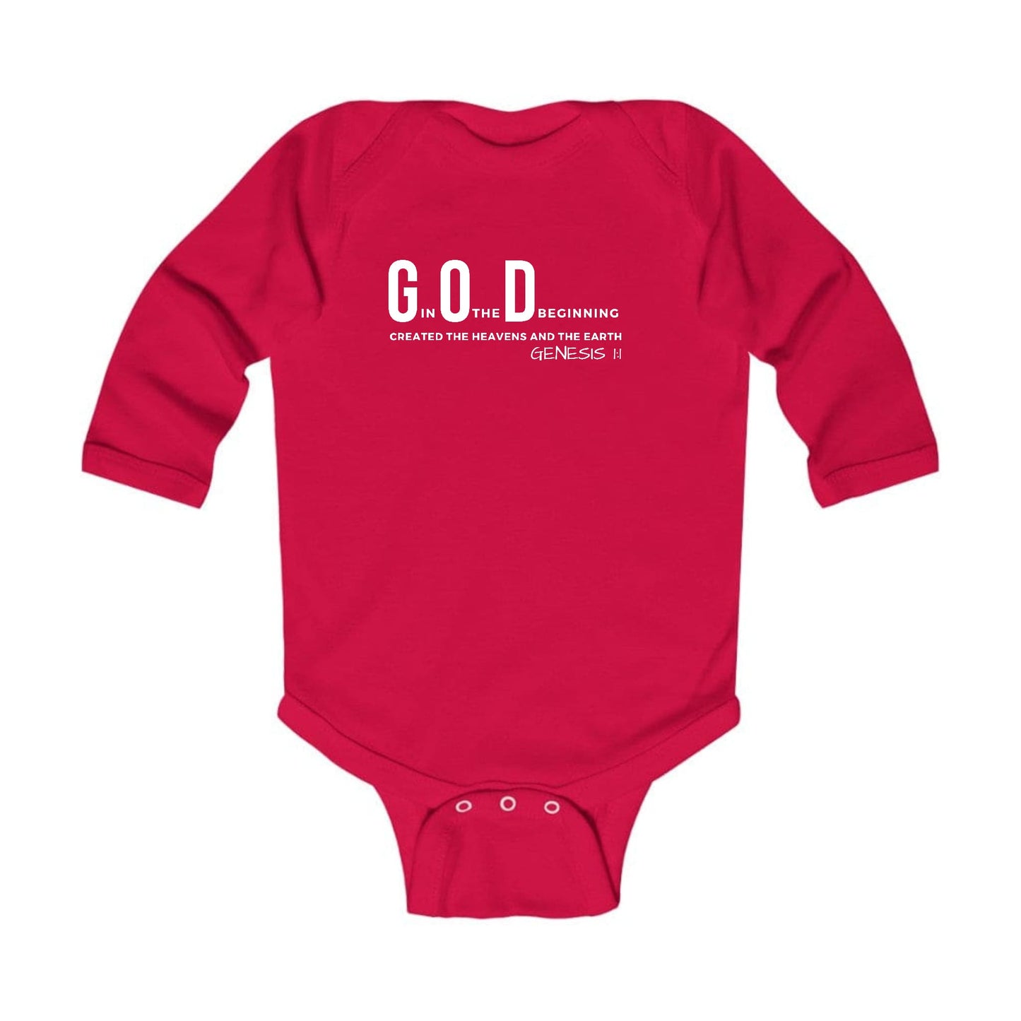 Infant Long Sleeve Graphic T-shirt - God in the Beginning Print