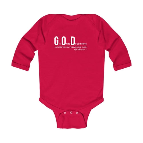 Infant Long Sleeve Graphic T-shirt - God in the Beginning Print
