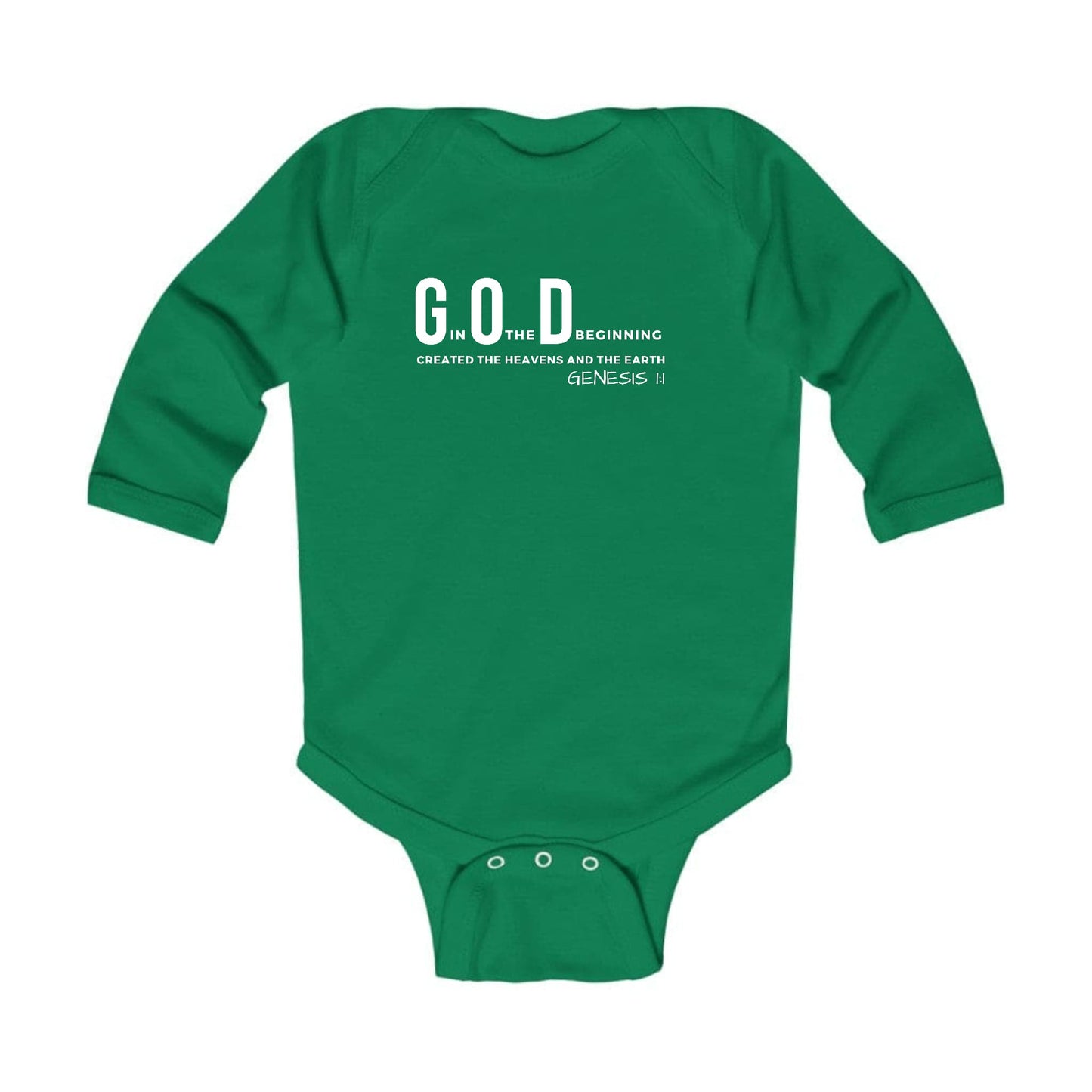 Infant Long Sleeve Graphic T-shirt - God in the Beginning Print