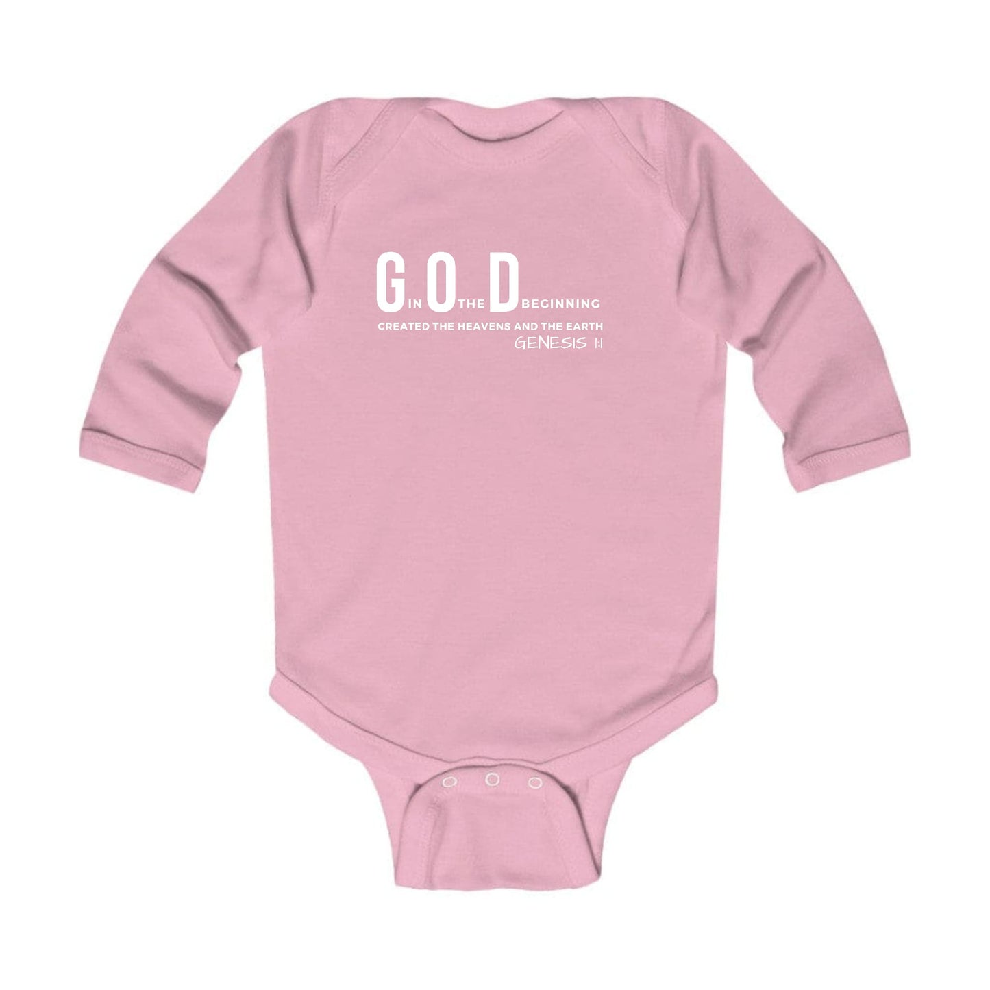 Infant Long Sleeve Graphic T-shirt - God in the Beginning Print