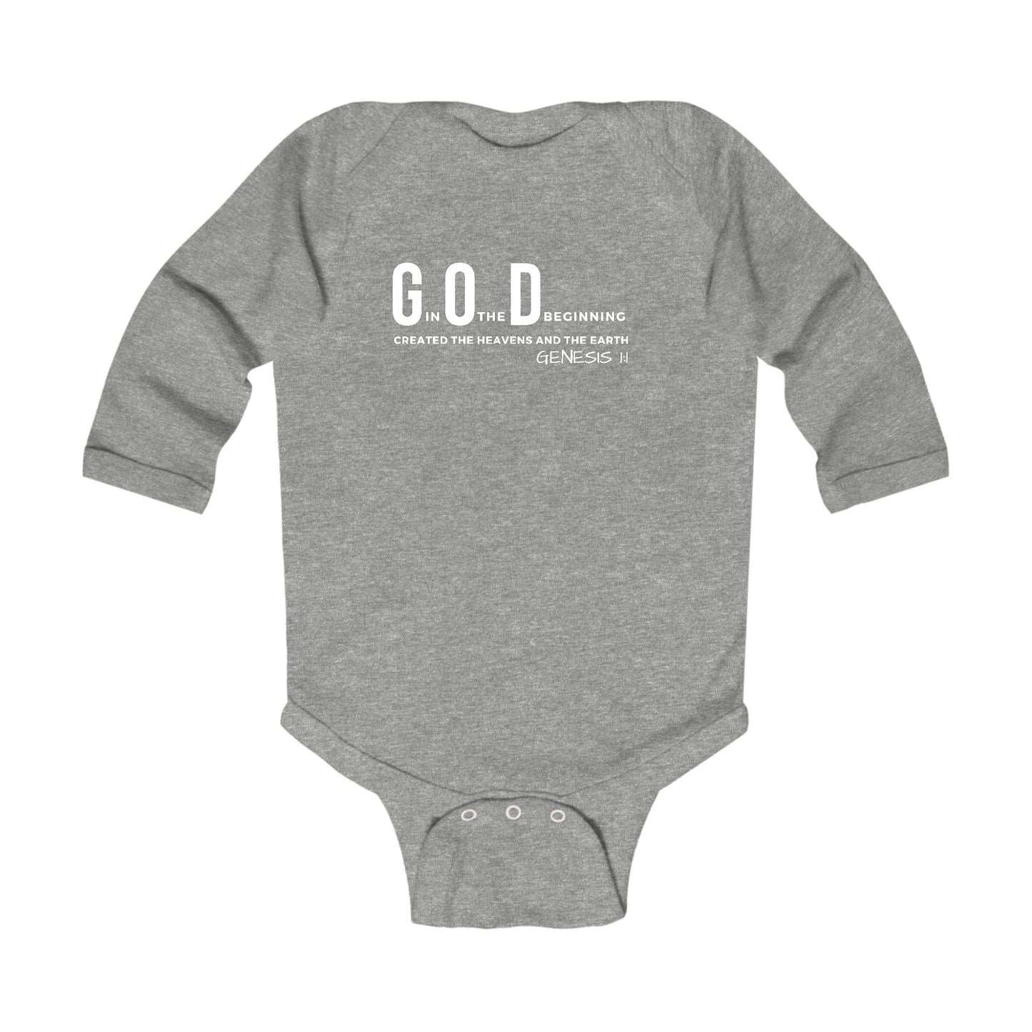 Infant Long Sleeve Graphic T-shirt - God in the Beginning Print