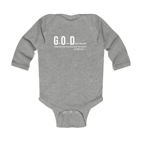 Infant Long Sleeve Graphic T-shirt - God in the Beginning Print