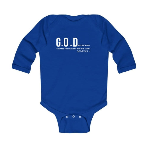 Infant Long Sleeve Graphic T-shirt - God in the Beginning Print
