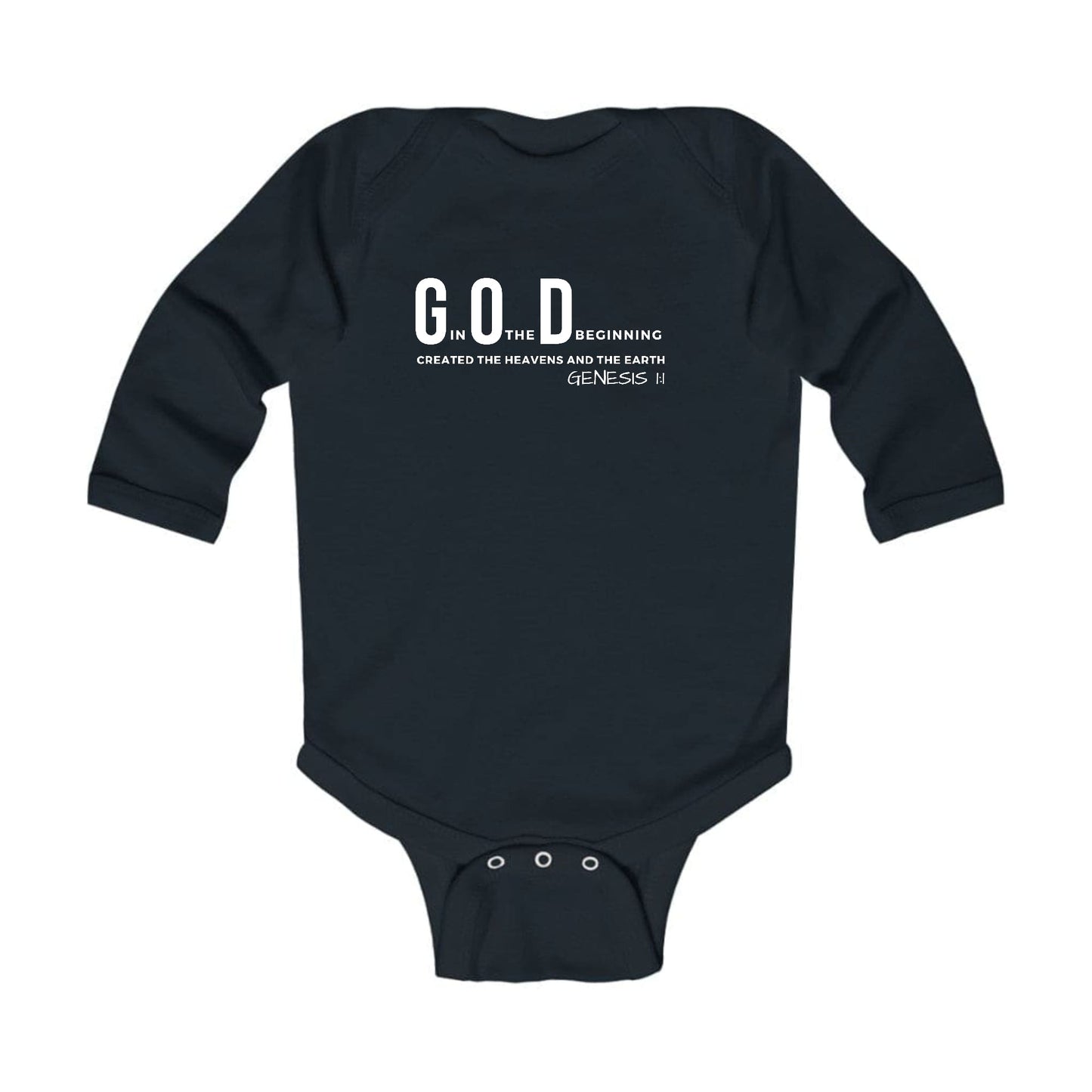 Infant Long Sleeve Graphic T-shirt - God in the Beginning Print