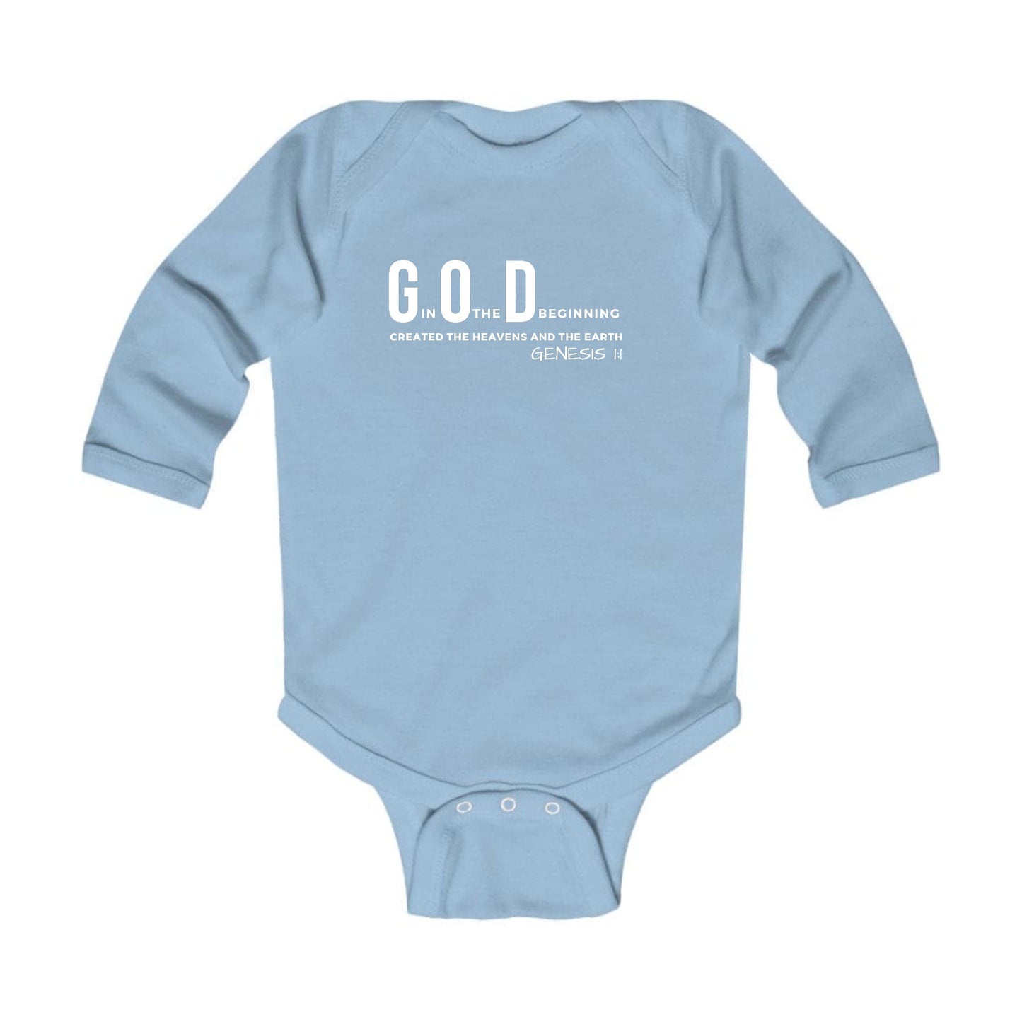 Infant Long Sleeve Graphic T-shirt - God in the Beginning Print