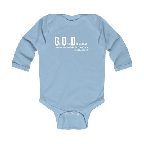 Infant Long Sleeve Graphic T-shirt - God in the Beginning Print