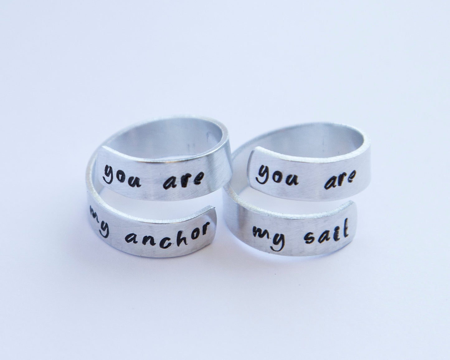 You are my anchor ring, you are my sail rings pair, couple love gift,