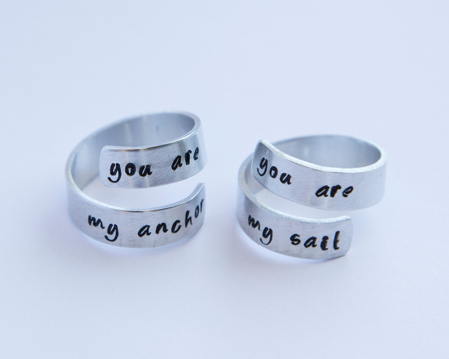 You are my anchor ring, you are my sail rings pair, couple love gift,