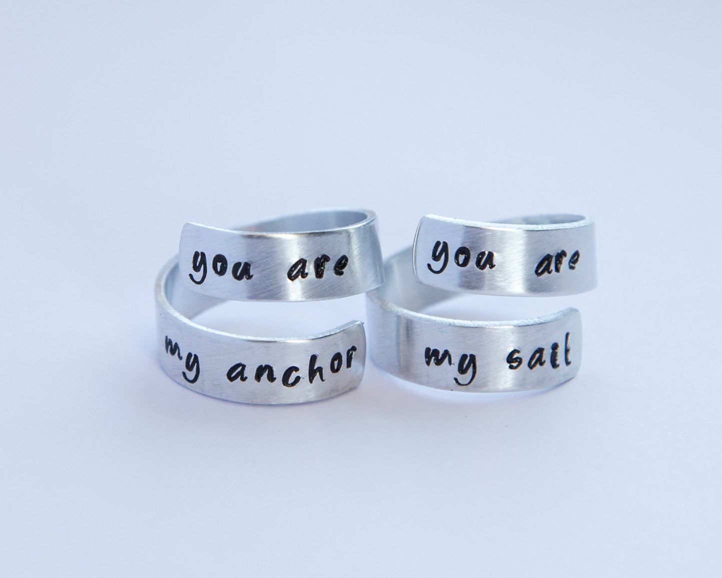 You are my anchor ring, you are my sail rings pair, couple love gift,