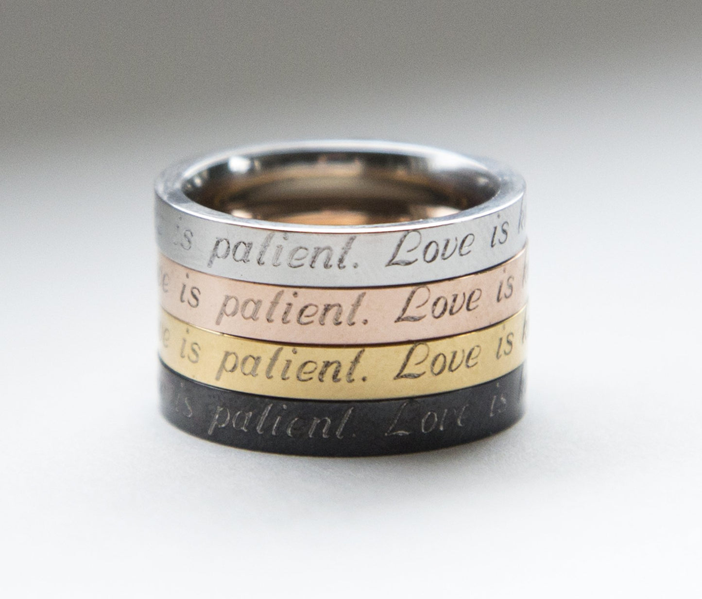 Love is Patient Love is Kind Ring, Purity Ring, Christian Ring, 1