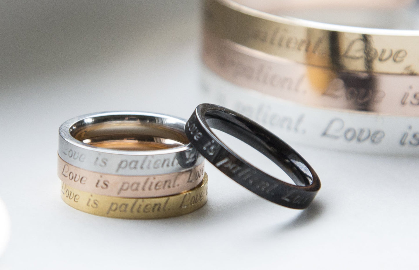 Love is Patient Love is Kind Ring, Purity Ring, Christian Ring, 1