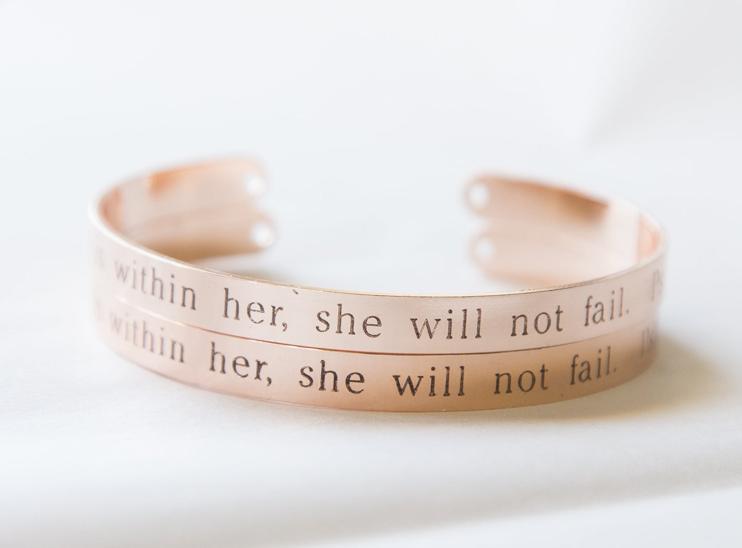 God is Within Her She Will Not Fail Bracelet Gift Christian Cuff