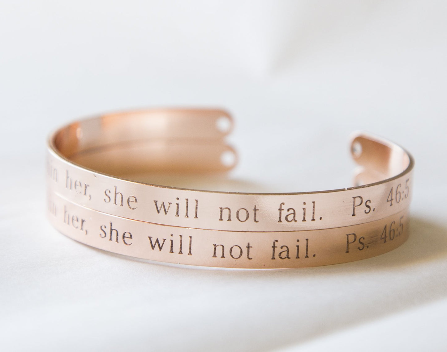 God is Within Her She Will Not Fail Bracelet Gift Christian Cuff