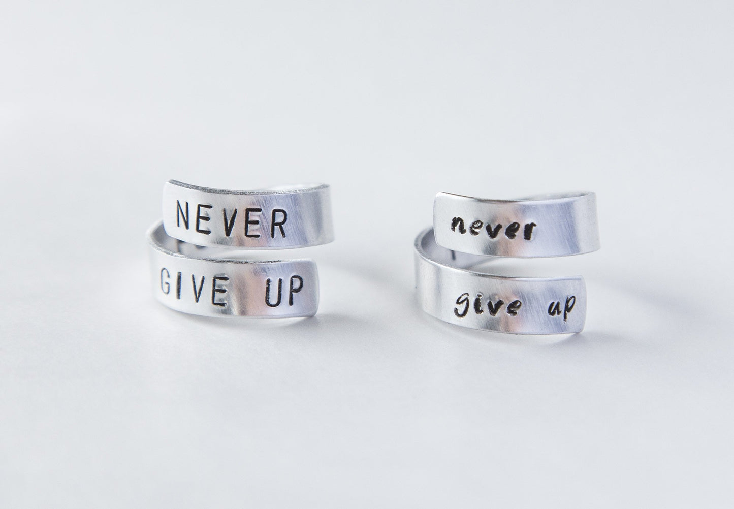 Never Give Up Ring, Cancer Survivor ring, Cancer Victory