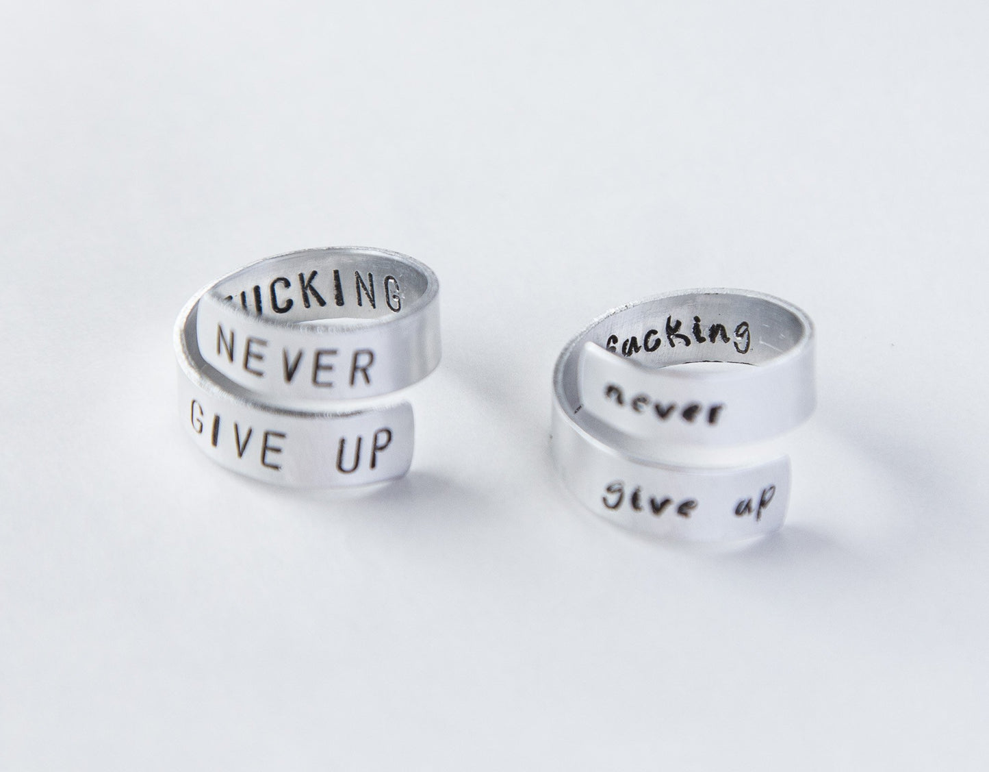 Never Give Up Ring, Cancer Survivor ring, Cancer Victory