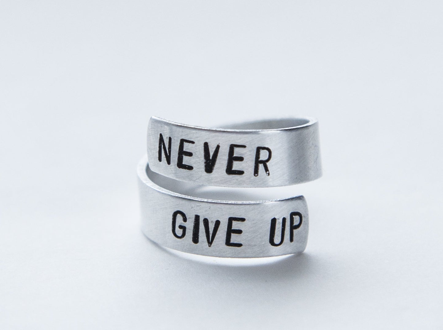 Never Give Up Ring, Cancer Survivor ring, Cancer Victory