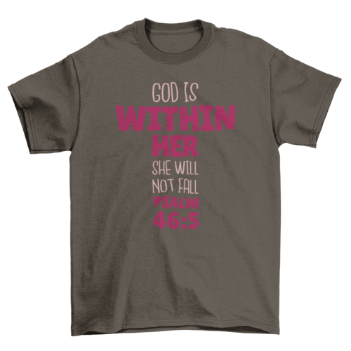 God within her bible quote t-shirt
