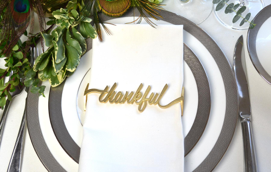 Thankful Wrap SET(4) - Matte Gold