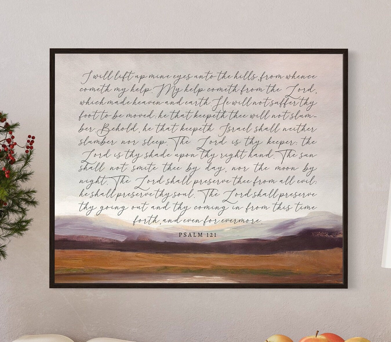 PSALM 121 | I Will Lift Up My Eyes to the Hills | Vintage Canvas