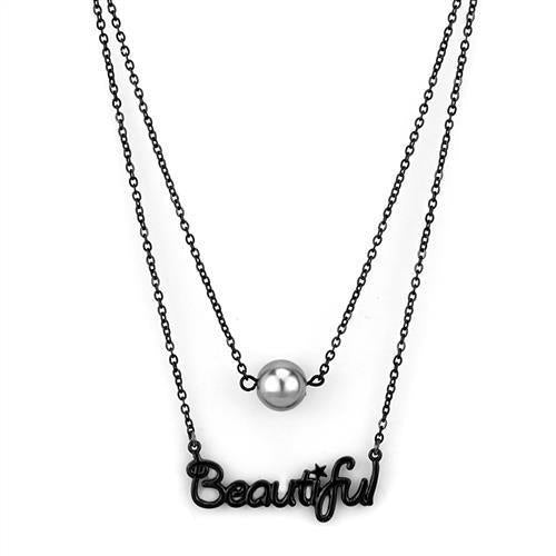 Black(Ion Plating) Stainless Steel Necklace